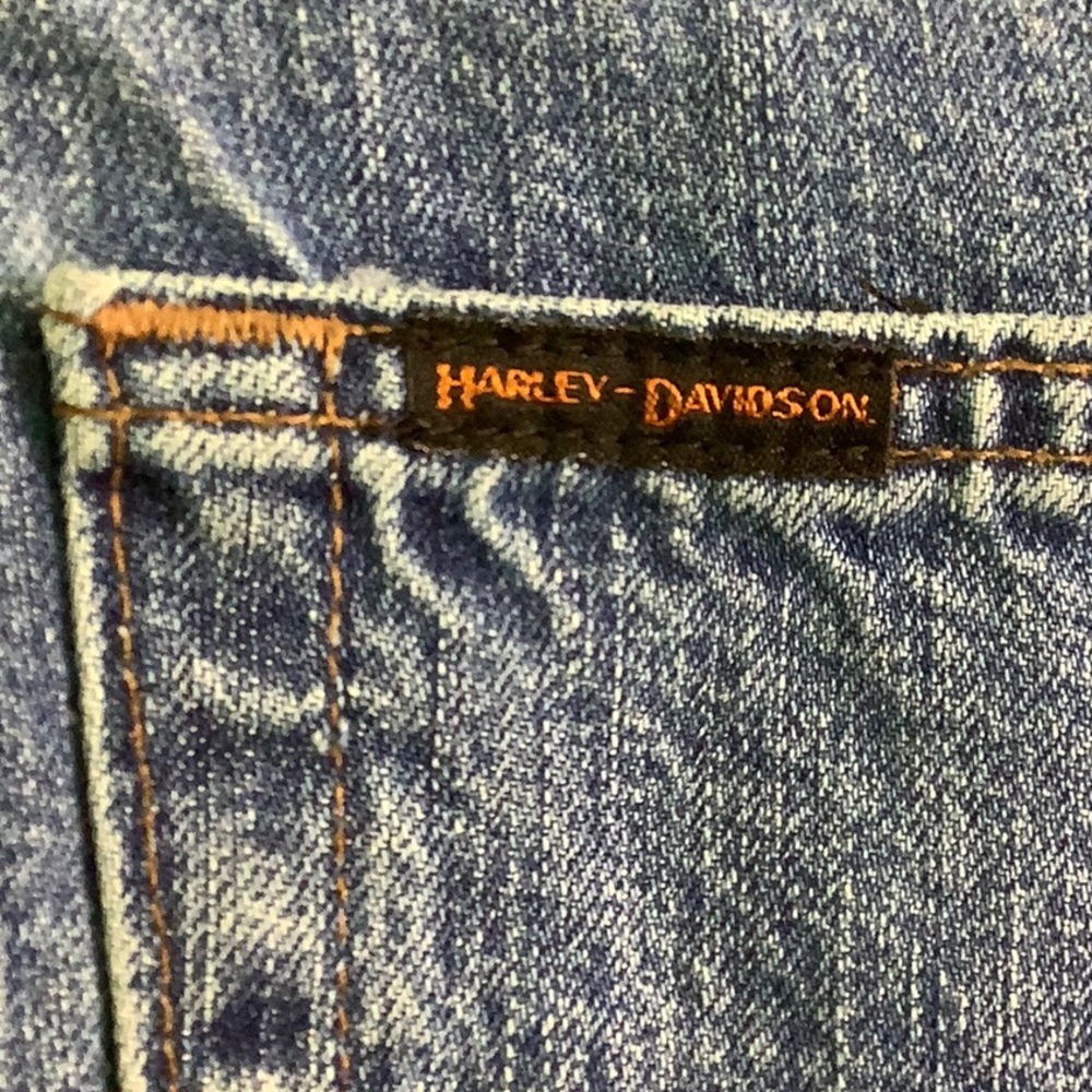 Harley Davidson Relaxed fit bikers blue jeans men size 38 X 32 EUC - Picture 11 of 14